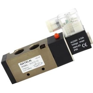 4V310-10 DC12V DC24V AC220V Pneumatisch Magneetventiel met geluiddemper 6 mm 8 mm 10 mm 12 mm Snelle montage AC 110 V 220 V 4V310 10 (With 6mm fittingen, 4V310-10 DC12V)