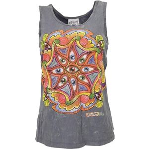 GURU SHOP Mirror Tanktop, yogatop, dames, katoen, Derde oog/antraciet, 38