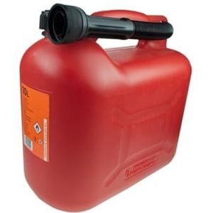 20 Liter Jerrycan - Rood en Zwart - Kunststof - VN-goedkeuring - Met Schenktuit