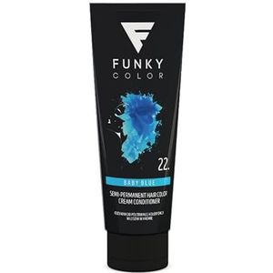 FUNKY COLOR BABY BLUE 22, kleurstof voor semi-permanente haarkleuring, semi-permanente haarkleuring (28 kleuren).