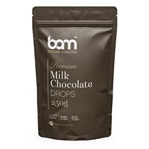 BAM Premium Melkchocolade Drops, Callets, Chips voor Smelten, Home en Pro Baking, 250 gram