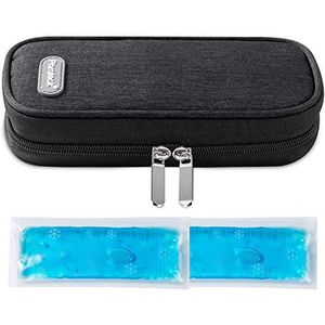 Insuline Pen Cooler Travel Case met Ice Packs Diabetes Case Bag Medicine Cooler (zwart)