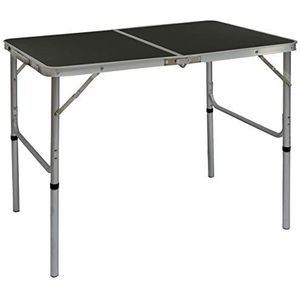 AMANKA Alu Kampeertafel 90x60cm - inklapbbar Campingtafel - Picknicktafel licht Vouwtafel in hoogte verstelbaar Antraciet