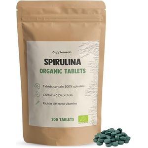 Cupplement - Spirulina 300 Tabletten - Biologisch - Geen Poeder of Vlokken - Supplement - Superfood - Chlorella