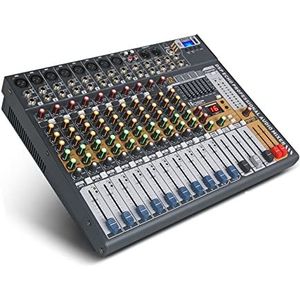 Audio DJ-mixer Schoon geluid! 12 Kanalen Mixer Dj 48V Fantoomvoeding USB Bluetooth for Opname Stage Podcast-apparatuur