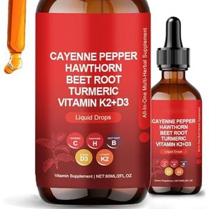 Cayennepeper druppels - 2 flessen, Aeluro Cayennepeper druppels, Cayennepeper LiquidDrops voor mannen en vrouwen