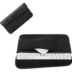 Hosoncovy Waterdichte en stofdichte draagtas reistas opbergtas beschermhoes organizer houder met muishouder tas toetsenbord hoes voor Apple draadloos Bluetooth-toetsenbord 2 en muis, Zwart, Modern