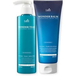 LA'DOR Wonder Balm 200 ml + Wonder Tear 250 ml Hair Treatment 100 Seconden Hydraterende Eiwitten Klinische Behandeling Voedt Krullen Voeding Haarverzorgingsoplossing Stimuleert Haarzakjes
