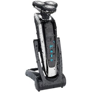 - Mild en niet-irriterend voor de poriën Oplaadbaar elektrisch scheerapparaat for heren - nat/droog dubbel gebruik, snel opladen, scheren en compact ontwerp - Kan als cadeau gegeven worden(Silver Gun