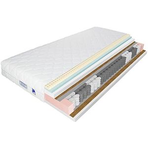 TULENA NOX Pocketveringmatras, 90 x 200 cm, binnenveringmatras, H4 + H5 Comfort Plus, 23 cm hoog, proefslapen, rolmatras, omkeerbaar matras