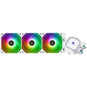 Thermalright Frozen Prism360 White ARGB CPU-vloeistofkoeler, efficiënte PWM-gestuurde pomp, 3300 tpm, 3×TL-E12-serie PWM-ventilator, voor AMD/AM4/AM5, Intel 1150/1156/1200/1700/2066