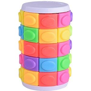 Yeeyf Magic Cube 3D-puzzel kubus, creatief puzzelspeelgoed, voor kinderpuzzel, speelgoed, puzzeltoren, cilinder, brain teaser, brain games, educatief speelgoed, schuifkubus, draaien