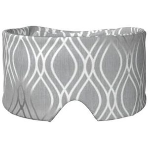 Zilveren geometrische figuur print oogschaduw cover voor dutje reizen yoga, oogdekking blinddoek reizen kantoor dutje vliegtuig