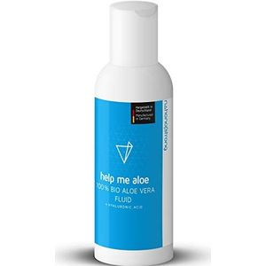 Bio aloë-vera-gel van 100% biologische teelt voor droge, rode, puistige huid - voor gezicht, lichaam, haar - ontwikkeld en geproduceerd in Duitsland - zonder microplastics - trekt snel in (200ml)