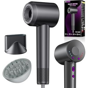 DMTIVMG Krachtige Föhn 1600W Ionische Pluisvrije Magnetische Nozzle en Diffuser 3 Snelheden 4 Temperatuurinstellingen Salonkwaliteit