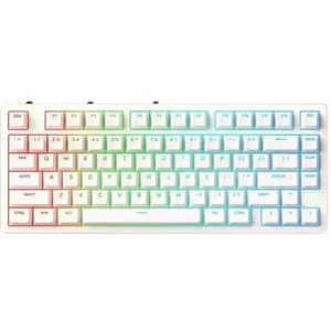 QPSJXN McHose Jet75 mechanisch toetsenbord, bekabeld, met magnetische schakelaars, 8 K, hot swap, lage latentie, RGB, gaming-accessoires, personaliseerbaar, verschillende systemen (Ice Blue Switch)