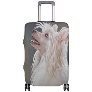 ALAZA Chinese kuif hond bagage cover past 18-32 inch koffer spandex reisbeschermer, Meerkleurig, Small Cover(Fit 18-21 inch luggage)