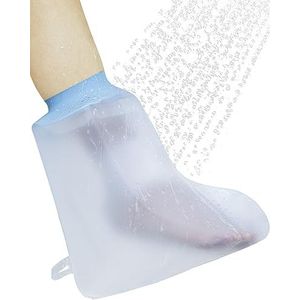 CureSquad Waterdichte voetafdekking voor douche, zachte, comfortabele gegoten hoes voor voet, enkelgegoten hoezen voor douche volwassenen, herbruikbare gegoten beschermer, elastische gegoten zak voor