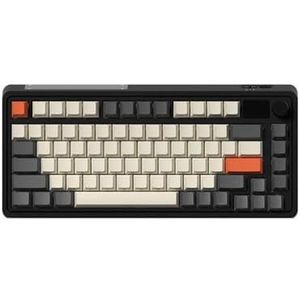 QPSJXN CMK75 82 Key Mechanisch Toetsenbord Met TFT-scherm Hot Swappable RGB 2.4G Draadloze Bluetooth En Bedrade Compatibiliteit PBT Keycap (Big Carbon)