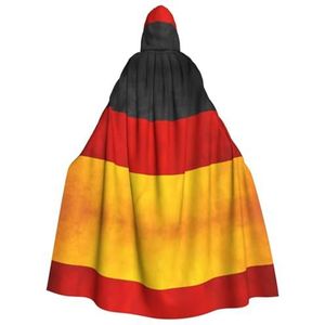 WURTON Halloween Kerstfeest Duitsland Vlag Print Volwassen Hooded Mantel Prachtige Unisex Cosplay Mantel