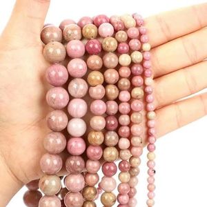 Natuurlijke Tijgeroog Steen Kralen Lava Rozenkwarts Kristal Ronde Agaat Steen Kralen voor Sieraden Maken DIY Armband 4 6 8 10 12mm-Rode Hout aderen-8mm Ongeveer 46 stuks