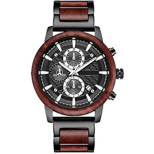 Mannen Business Horloge Metalen Chronograaf Polshorloge Quartz Staal Dial Polshorloge Fashion Casual Watch Geschenken (Color : B)