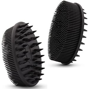 Upgrade siliconen bodyscrubber en haarshampooborstel, premium siliconen luffa, exfoliërende lichaamsborstel, douchescrubber voor lichaam 1 stuk (kleur: type 1 - groen)