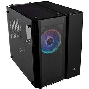 Corsair Crystal 280X RGB PC behuizing (Micro ATX met gehard glas), RGB LED, zwart
