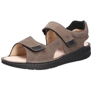 FINN COMFORT Skiathos Heren Sandaal Beige Nubuck Leer, oxiden, 41 EU Weit