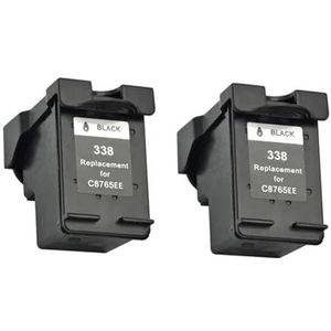 338XL 343XL Inktcartridge for 338 343 XL PSC 1510 1513 1510 2355 Photosmart C3100 C3110 C3150 Deskjet 460c 5740 5745 6520 654(BK(2PC))