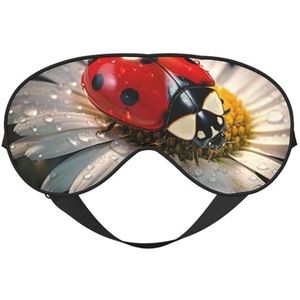 Lieveheersbeestje Bloemenprint Stijlvol Oogmasker Lichtgewicht Reizen Yoga Nap Meditatie Camping Werk Ontspanning