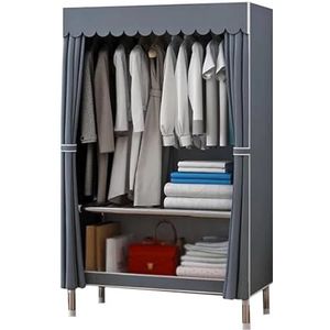 Ruim Kledingkast Garderobekast Dikke Metalen Frame Kledingkast Doek Kasten Voor Slaapkamer 86 cm/110 cm/130 cm/170 cm Draagbare Garderobe Bespaar ruimte