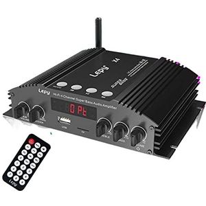 Audioversterker, 240 0W 4CH Auto Audio Stereo Power Amplifier Bluetooth Home Theatre versterkers Muziek Subwoofer Sound System