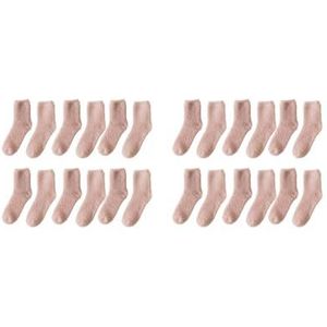 Siepificius 6 Pairs Stuff Sok Winter Supplies Huishoudelijke Accessoires Wasbaar Herbruikbare Langdurige Japanse Stijl Voeten Warmer Diepe Grijs, 2 Set Roze, Eén maat