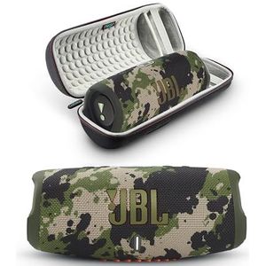 JBL Charge 5 - Draagbare Bluetooth-luidspreker met Megen Hardshell Travel Case met IP67 Waterdicht en USB Charge Out (Camo)