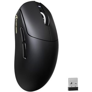 MAMBASNAKE ATTACK SHARK X8PLUS Draadloze Gamingmuis, PixArt PAW3395PRO Sensor, 40000DPI, BT/2.4Ghz Draadloos/Bedraad, 55g Superlichte Muis, Dubbellaagse PTFE Voetjes, voor PC/Xbox/Mac (Zwart)