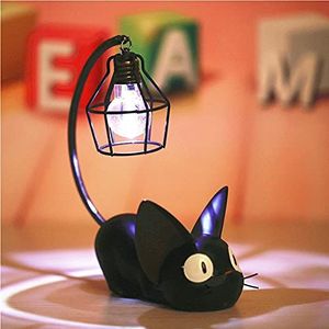 Outbit Nachtlampje - 1 PC Hars-tafellamp, Leuke Zwarte Kat Nachtlicht, Kamer Tafeldecoratie Cadeau. Exquise (Zwarte en Blauwe Ogen) (Kleur: Blauw Eye)