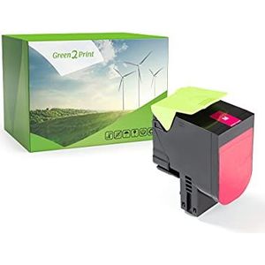Green2Print Toner magenta 1000 Pagina's compatibel met Lexmark 80C20M0, 802M, 80C20ME, 802ME Toner geschikt voor Lexmark CX310N, CX310DN, CX410DE, CX410DTE, CX410E, CX510DE, CX510DHE, CX510DTHE