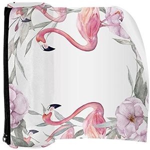 Potlood Case Aquarel Rose Roze Famingos Pouch Bag Pen Rits Tas voor Kantoorartikelen Reizen School Student Supplies