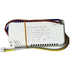 (3 Soldeerpunten) 7MM-180D 5B9CX2 2835 buigbare constante stroom LED-strip met LED-driver voor gebruik in kroonluchters. (Kleur: (12-24W)-2)