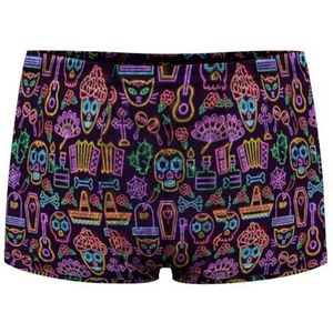 Day Dead Neon Heren Boxer Slips Sexy Shorts Mesh Boxers Ondergoed Ademend Onderbroek Thong