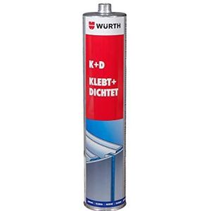 Würth Plakt + dicht PU montagelijm lijm kit zwart 08901003