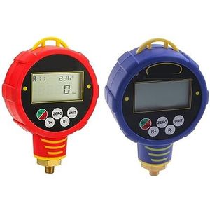 Manometer, Digitale manometer met 1/8 inch lage/hoge koeldruktester for auto's en motorfietsen(Low pressure)