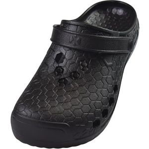 APREGGIO Tuinschoenen voor heren, clogs voor in de tuin, in de tuin, vrije tijd, werk en zomer, zwart, 40 EU