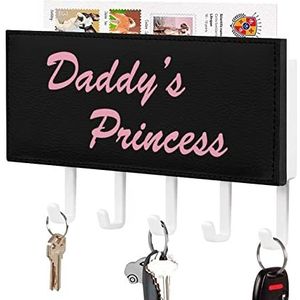 Roze Daddys Prinses Leuke Sleutelhouder voor Muur met 5 Haken Brief Kapstok Home Decor Keuken Slaapkamer Kantoor
