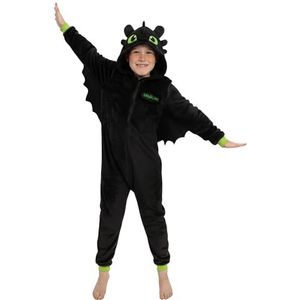 How To Train Your Dragon Onesie Jongens, Toothless Night Fury Onesie Kinderen, Fleece Pyjama Onesie 152