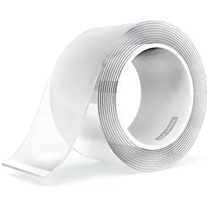 FEPITO 5 stuks dubbelzijdige tape, multifunctionele sterke plakband voor kantoor/ambacht/naaien, 25 m elke rol (breedte: 6 mm/9 mm/12 mm/15 mm/18 mm