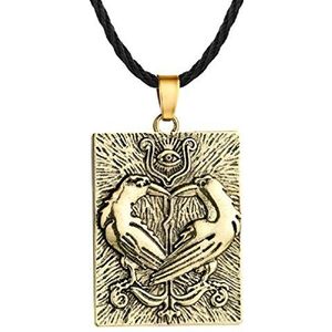 Geschenken voor mannen Slavische Wolf ketting for mannen, Noorse Wolf hoofd hanger ketting met 19,7"" ketting, Vintage Wolf Tag ketting, Retro Keltische Wolf Totem Amulet ketting, Punk Animal Wolf Sier