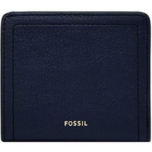 Fossil - Logan Coin Pocket Bifold Blauw Leer Dames SL7829545