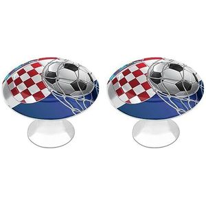 Voetbal Doel En Kroatië Vlag Kabinet Knoppen Leuke Ronde Lade Handgrepen Rvs Deurknoppen